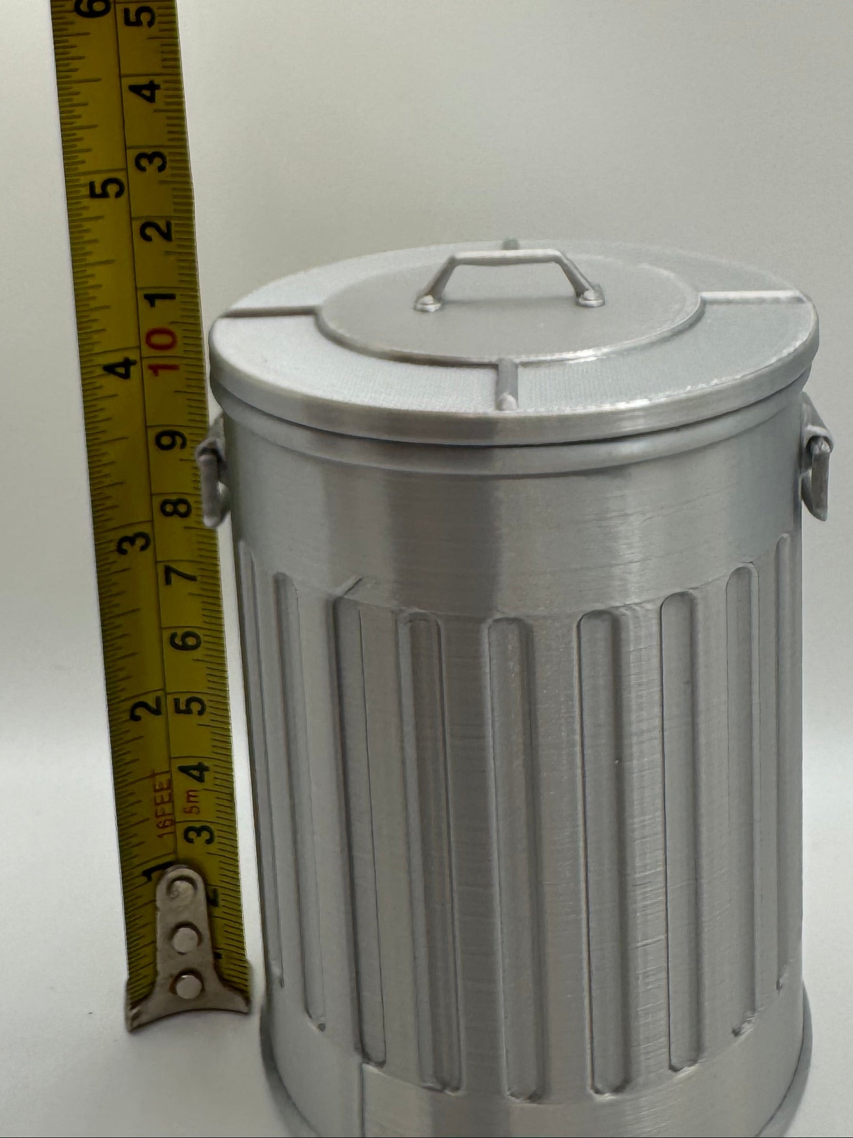 silver toy trashcan