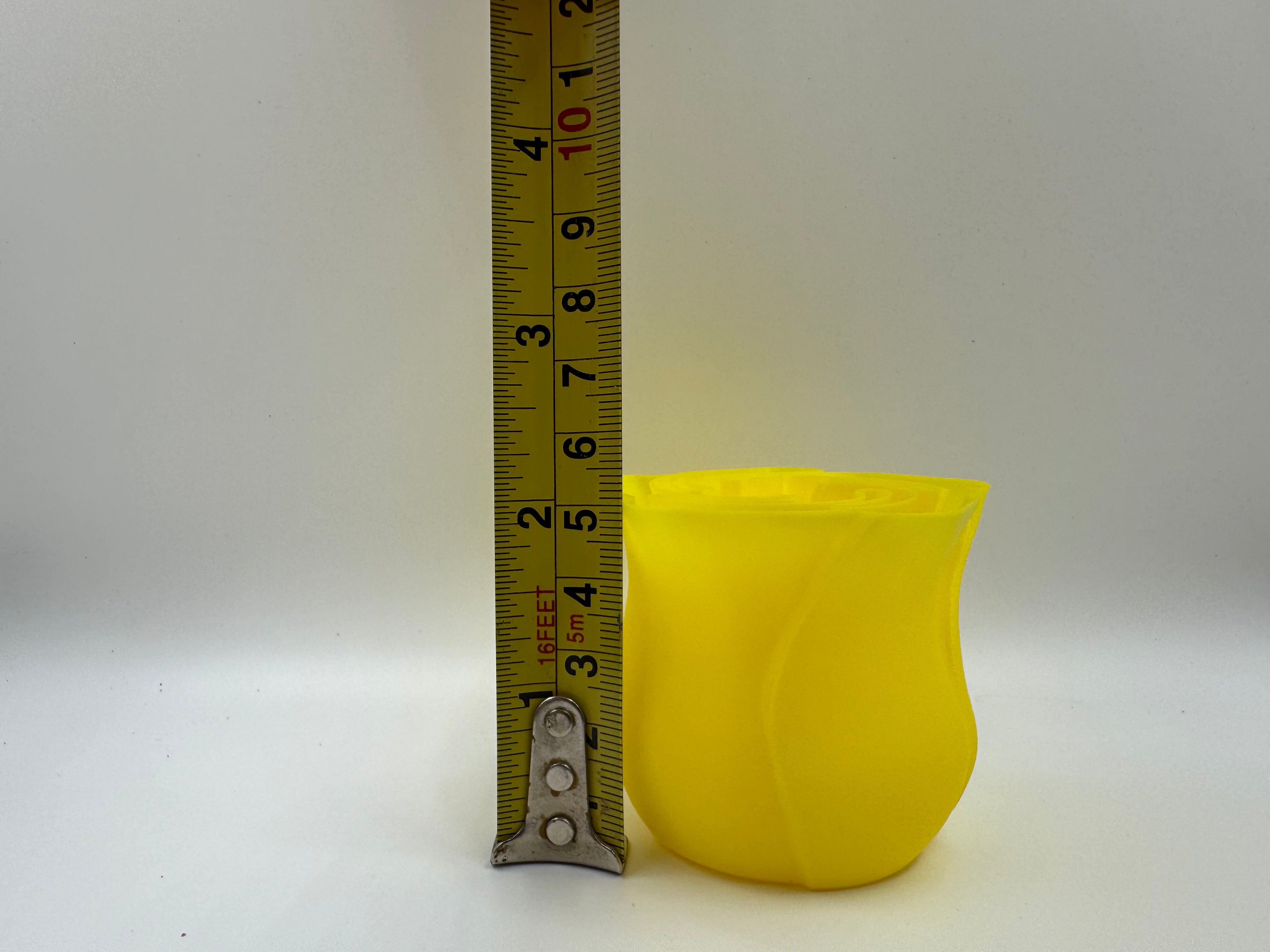 3D PRINTED Stemless Yellow ROSES 4 PACK Free Shipping