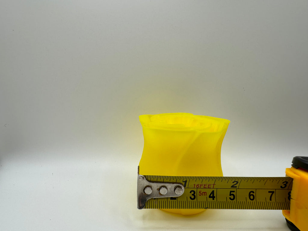 1 Dozen 3D PRINTED Yellow ROSES with Stems - Free Shipping