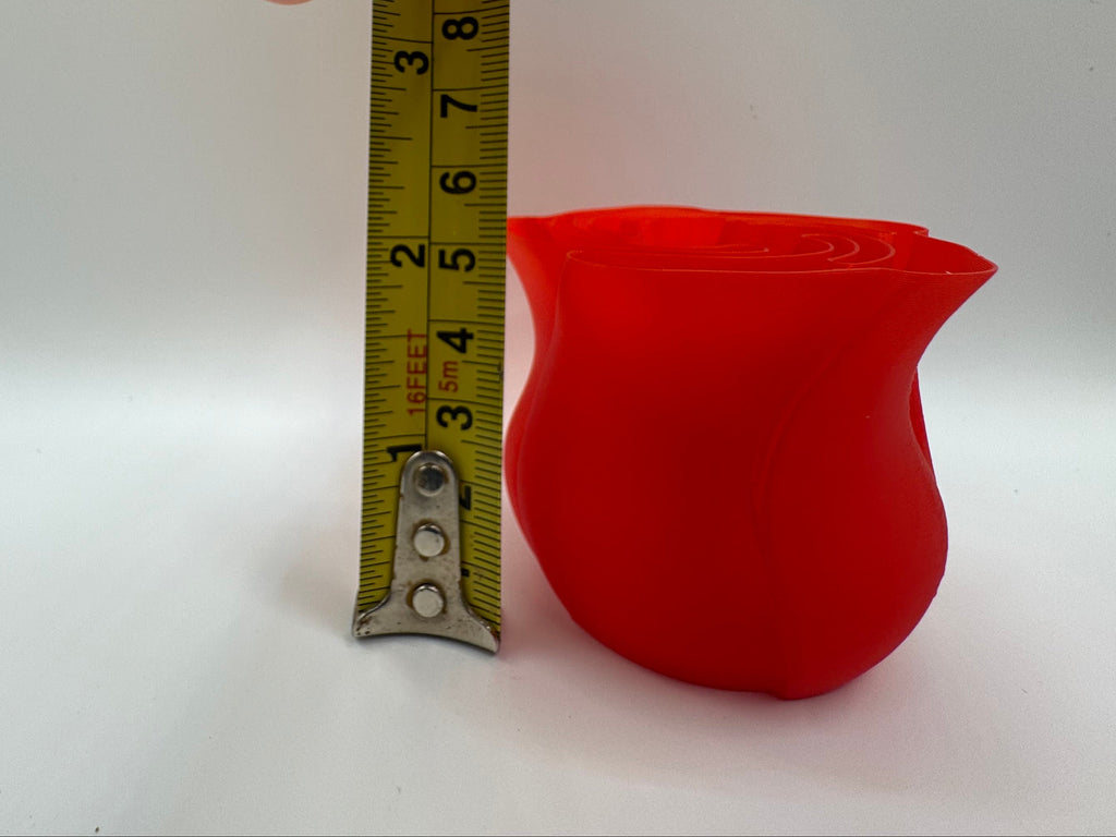 3d printed red rose