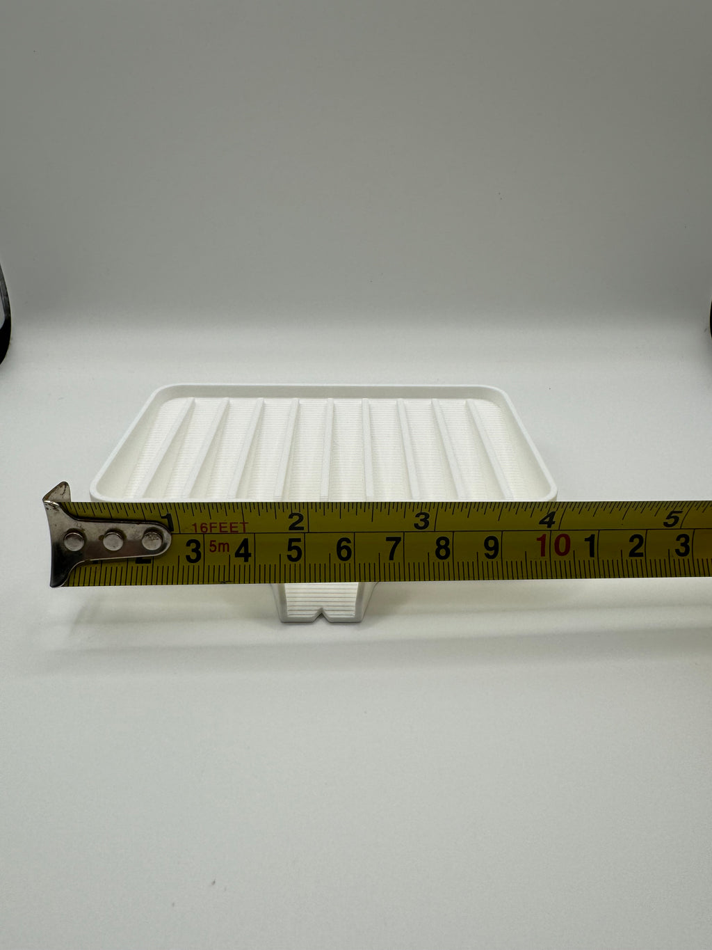 white soap tray drain model