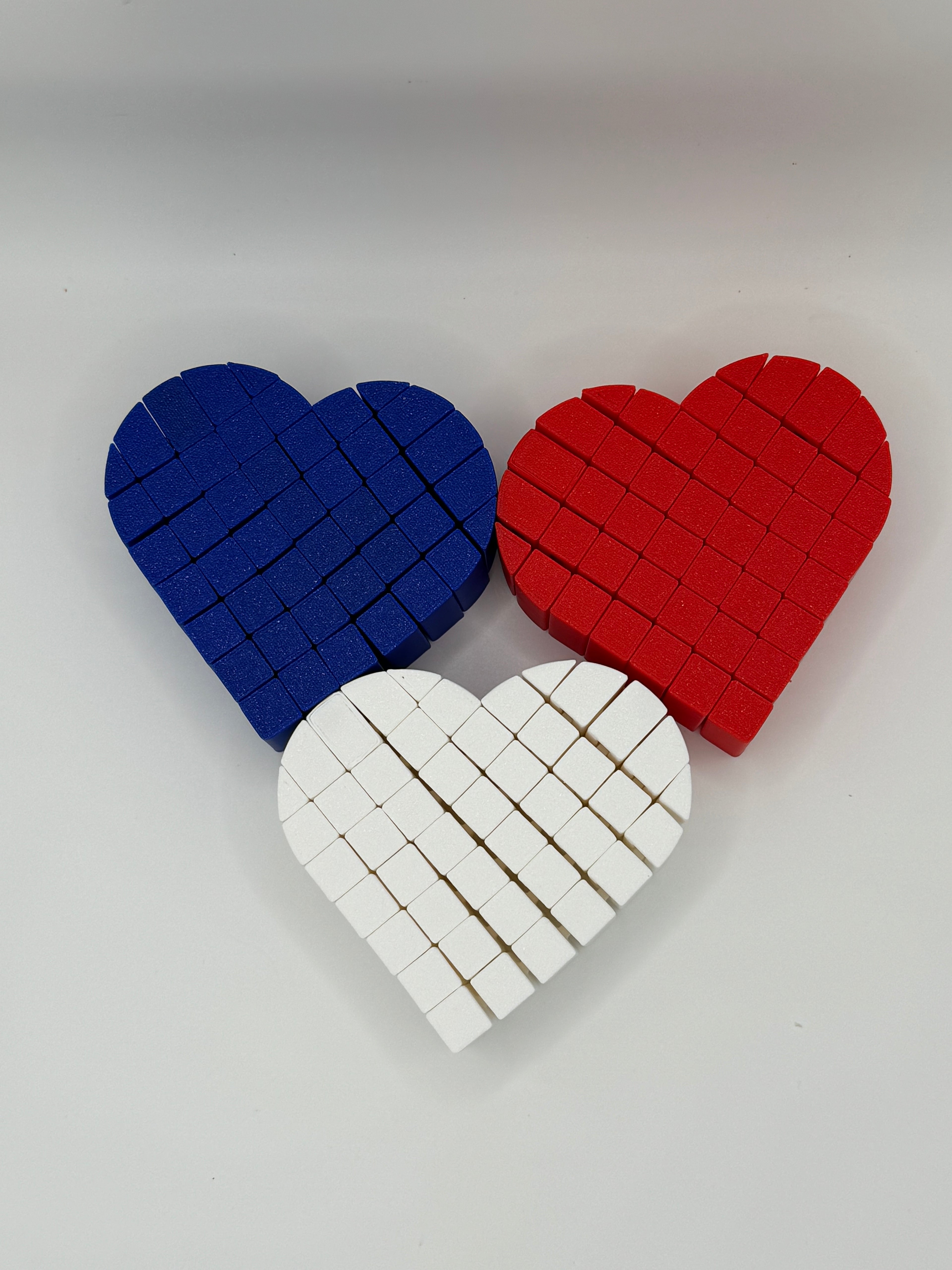 USA RED,White, Blue Fidget Hearts 3 Pack - Free Shippinng