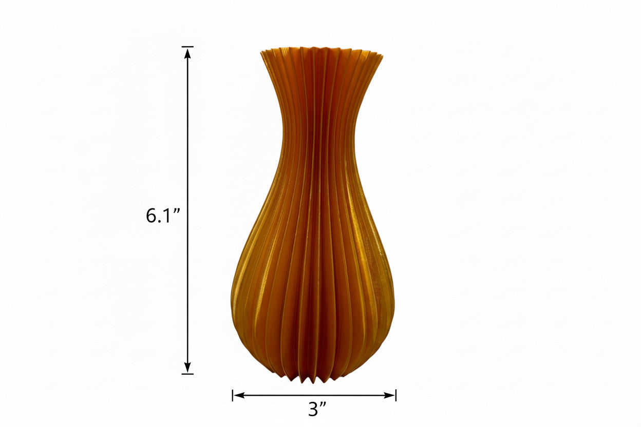 3D Printed Vases - Gold, Black , Red , White , 4 PACK - Free Shipping