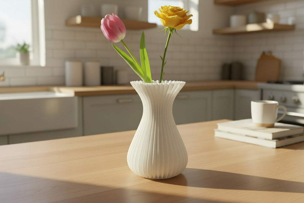 white 3d printed vase for sale