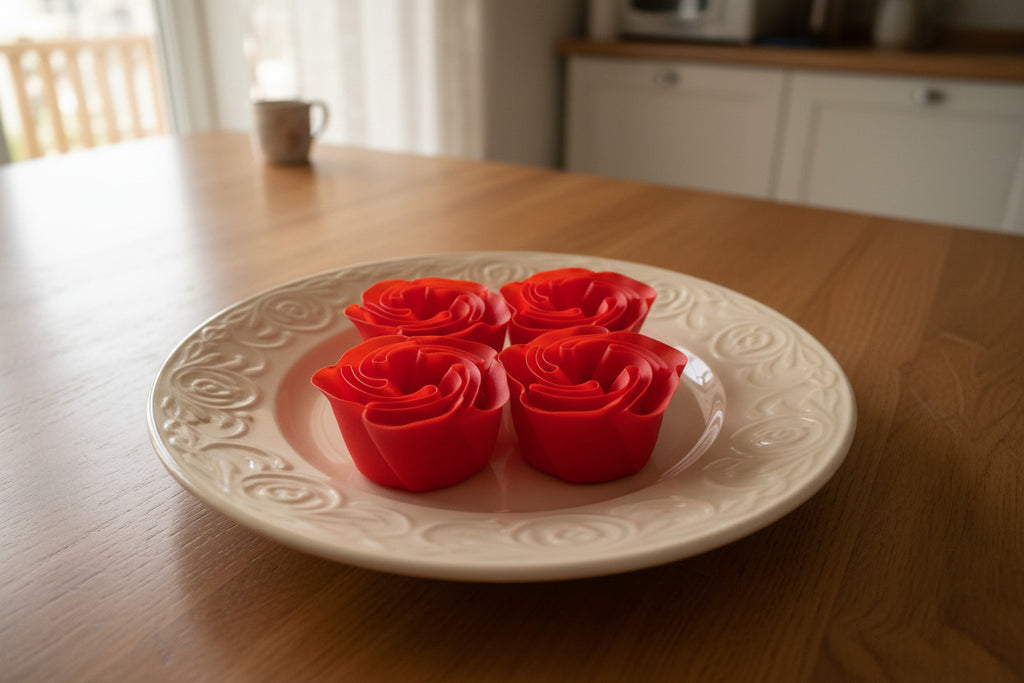 realistic 3d printed red roses