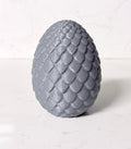 silver 3d printed dragon egg
